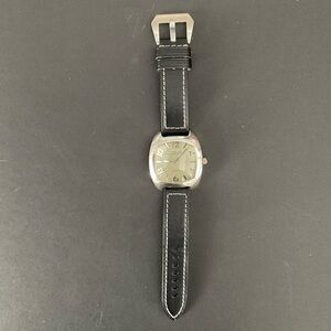 Cobalt Vintage Fashion Watch with Black Leather Strap